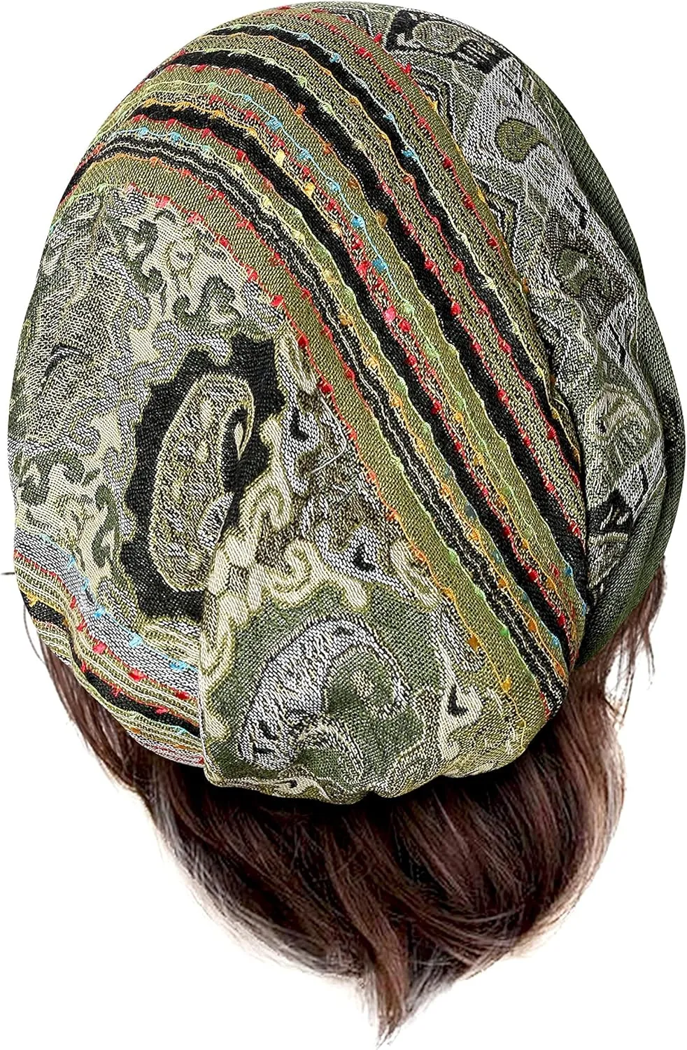 ShariRose Cashmere Headscarf Headwear for Women Tichel Super Soft Headcovering Head cover Head wear Pre tied Bandana Handmade