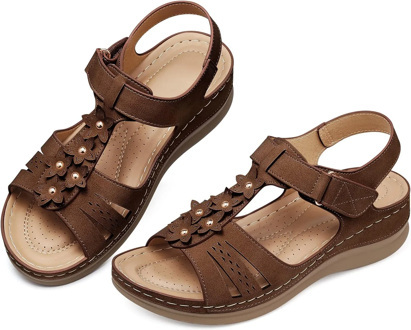 SHIBEVER Wedge Sandals for Women Dressy: Comfortable Summer Platform Casual Dress Women Sandal