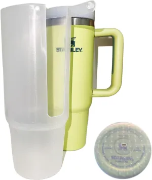 Silicone Boot for Stanley 40 oz Tumbler – Bottom Protector & Full-Body Armor | 2mm Thick Anti-Slip Design, Open-Clasp & Crystal-Clear Stanley Cup Accessories