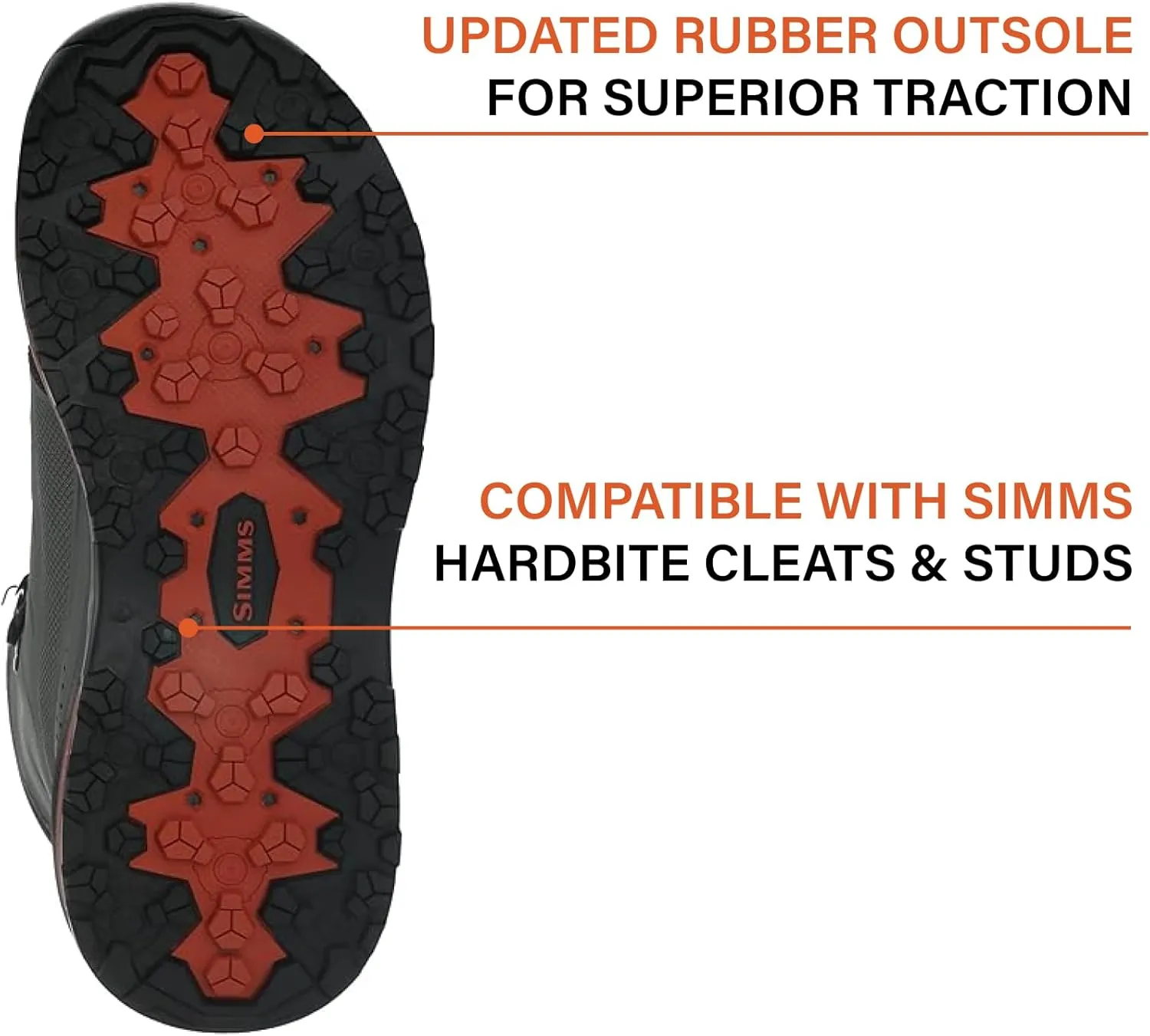 Simms Freestone Wading Boots for Men - Rugged Rubber Sole Fishing Shoes with Traction Control and Time-Tested Durability