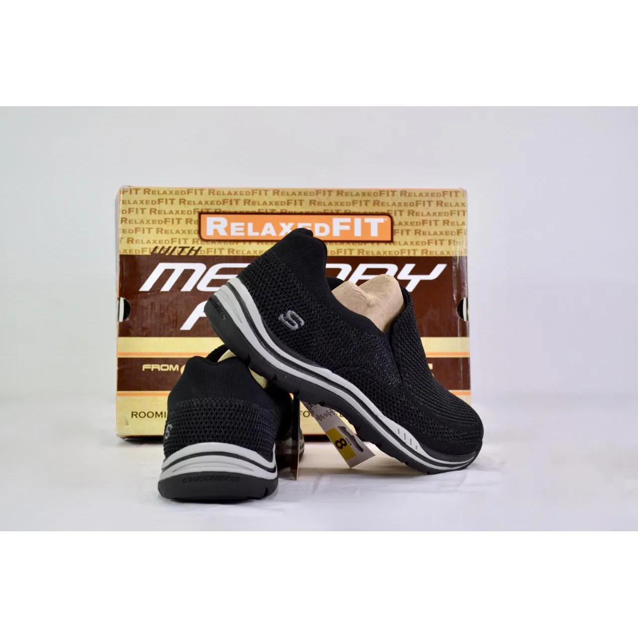 Skechers Men's Relaxed Fit Memory Foam Gomel Shoe Brown 8