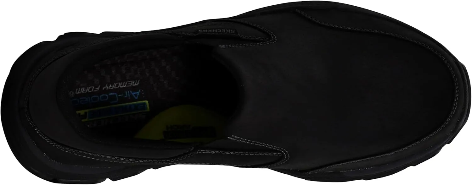 Skechers Men's Respected-Calum Goodyear Rubber Low Profile Leather Slip on with Twin Gore Loafer