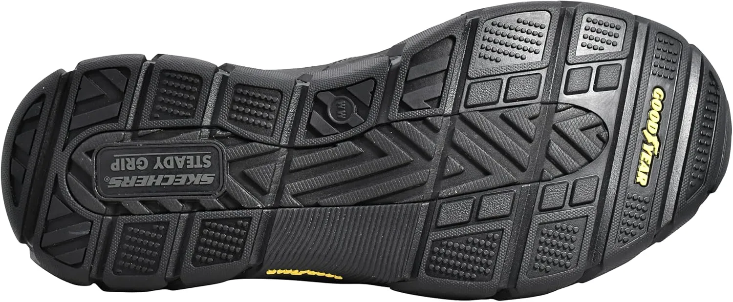Skechers Men's Respected-Calum Goodyear Rubber Low Profile Leather Slip on with Twin Gore Loafer