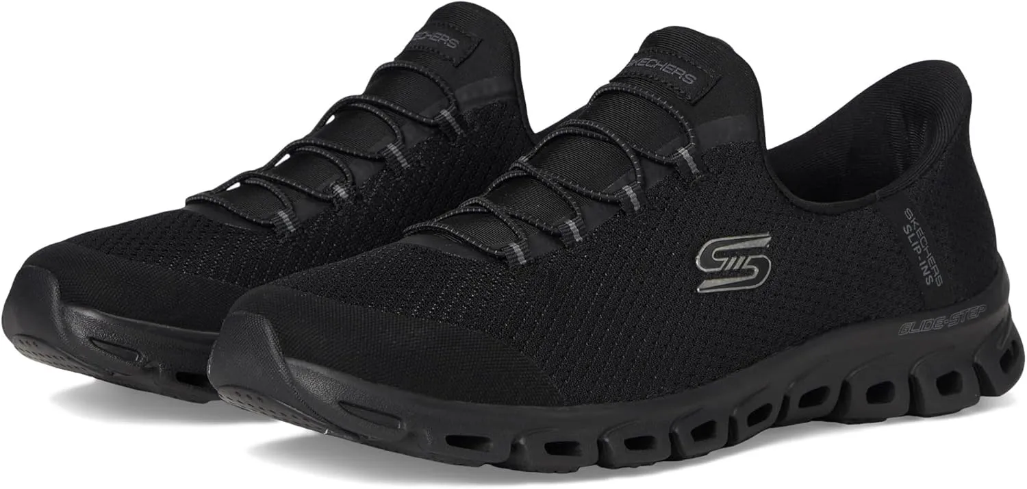 Skechers Sport Women's Glide-Step-Pursuit Hands Free Slip-INS Sneaker, BBK, 9