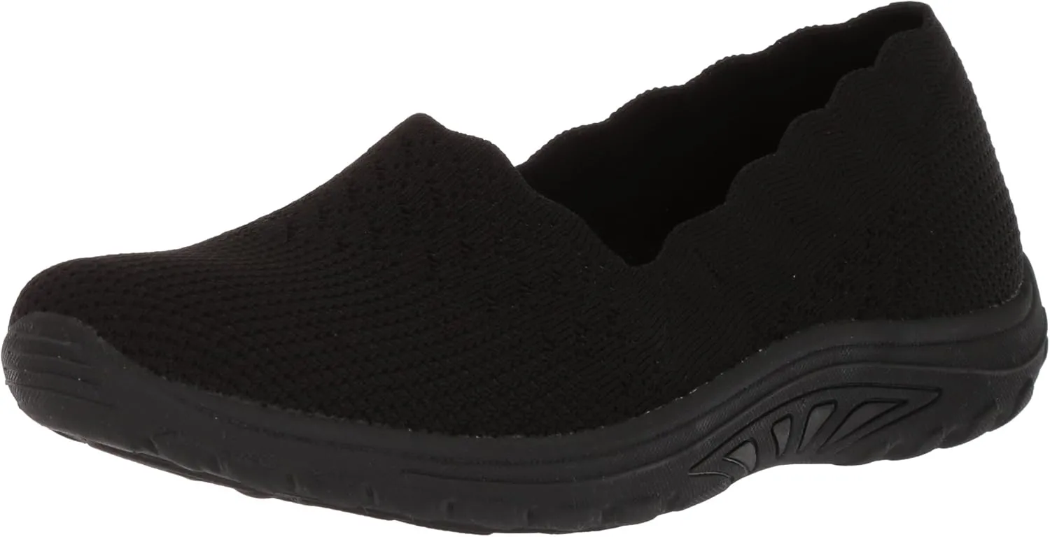 Skechers Women's Reggae Fest-Trail Dame-Scalloped Collar, Engineered Skech-Knit Slip-on Loafer