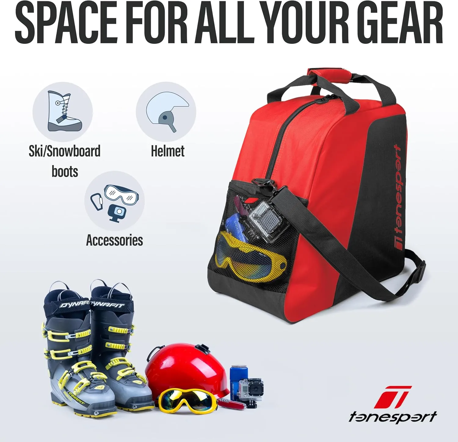 Ski Bag and Boot Bag Combo - Ski Bags for Air Travel - Unpadded Snow Ski Bags - For Skis Up to 180cm