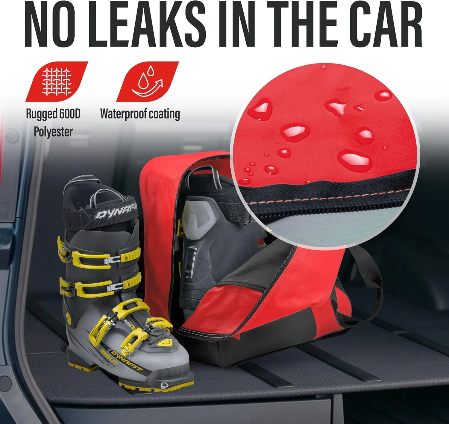 Ski Bag and Boot Bag Combo - Ski Bags for Air Travel - Unpadded Snow Ski Bags - For Skis Up to 180cm