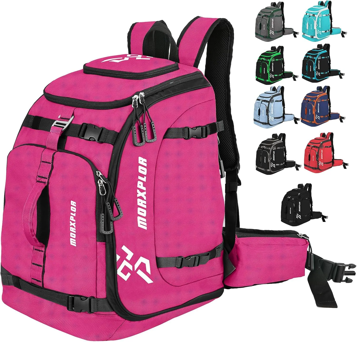Ski Boot Bag - 65L Padded, Waterproof Ski Travel Backpack for Gear & Accessories