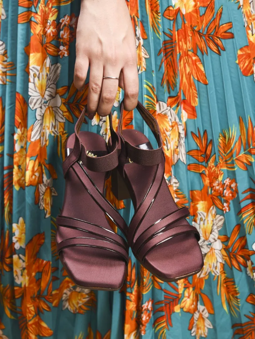 Sleek Multi-Strap Block Heel Sandals