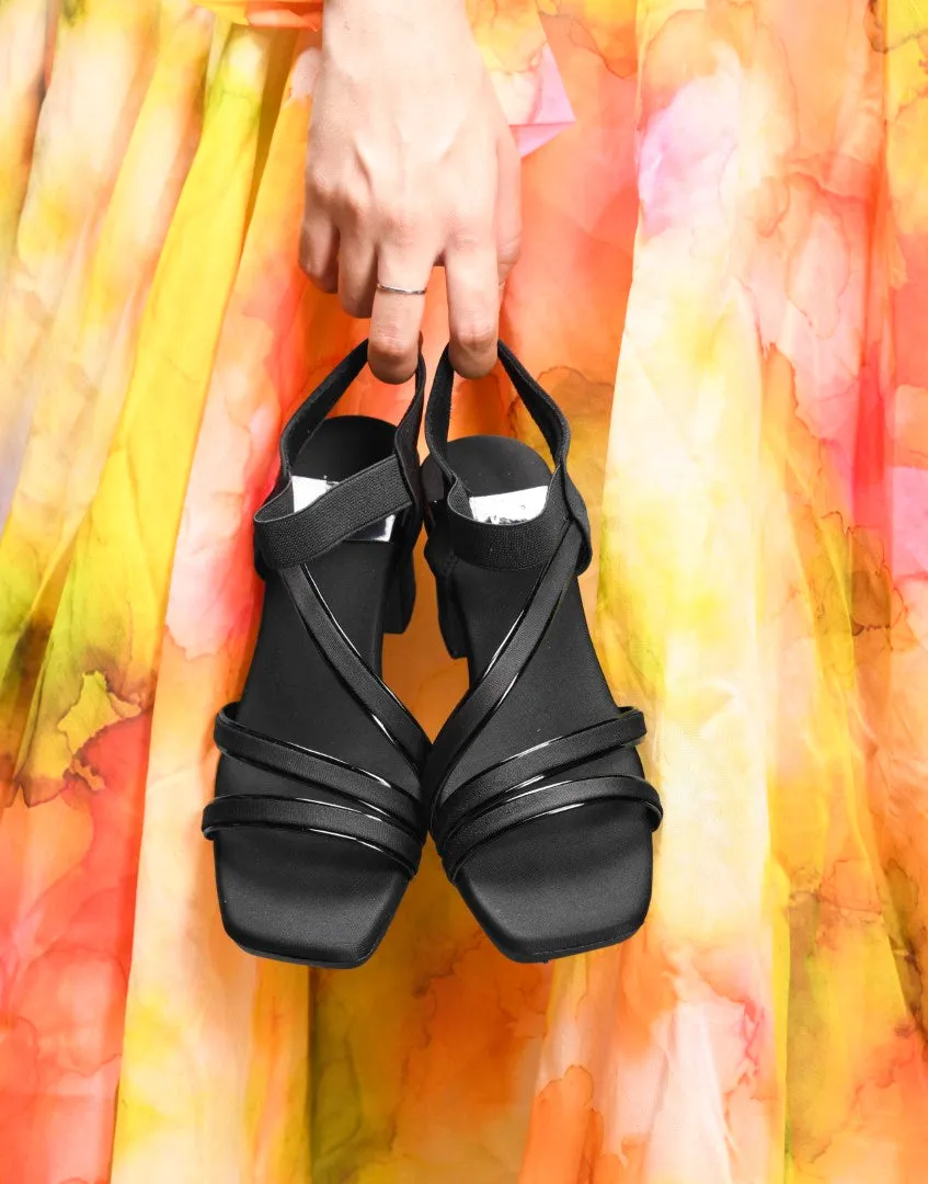 Sleek Multi-Strap Block Heel Sandals