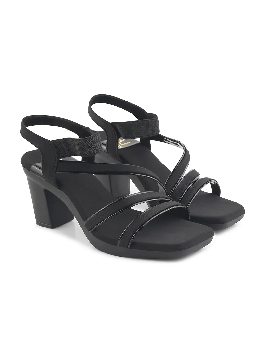 Sleek Multi-Strap Block Heel Sandals
