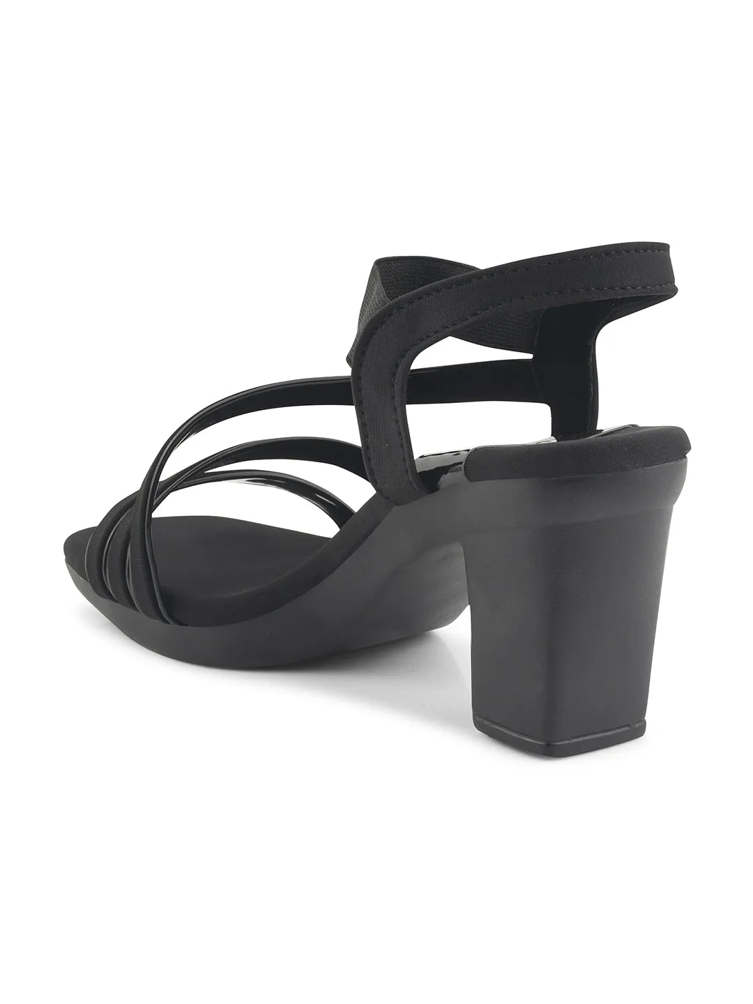 Sleek Multi-Strap Block Heel Sandals