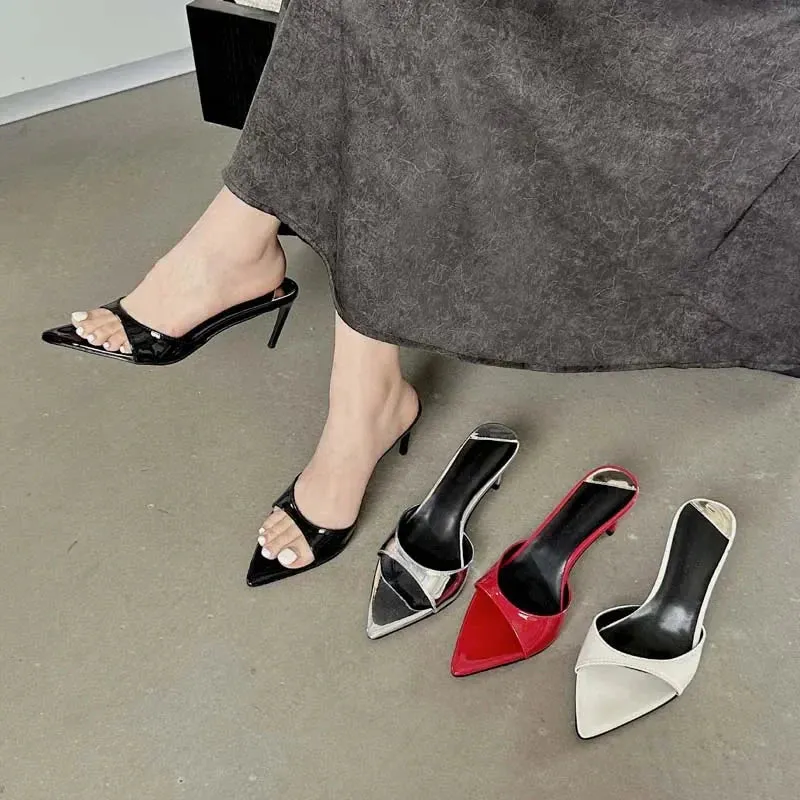 Sleek Pointed-Toe Mules