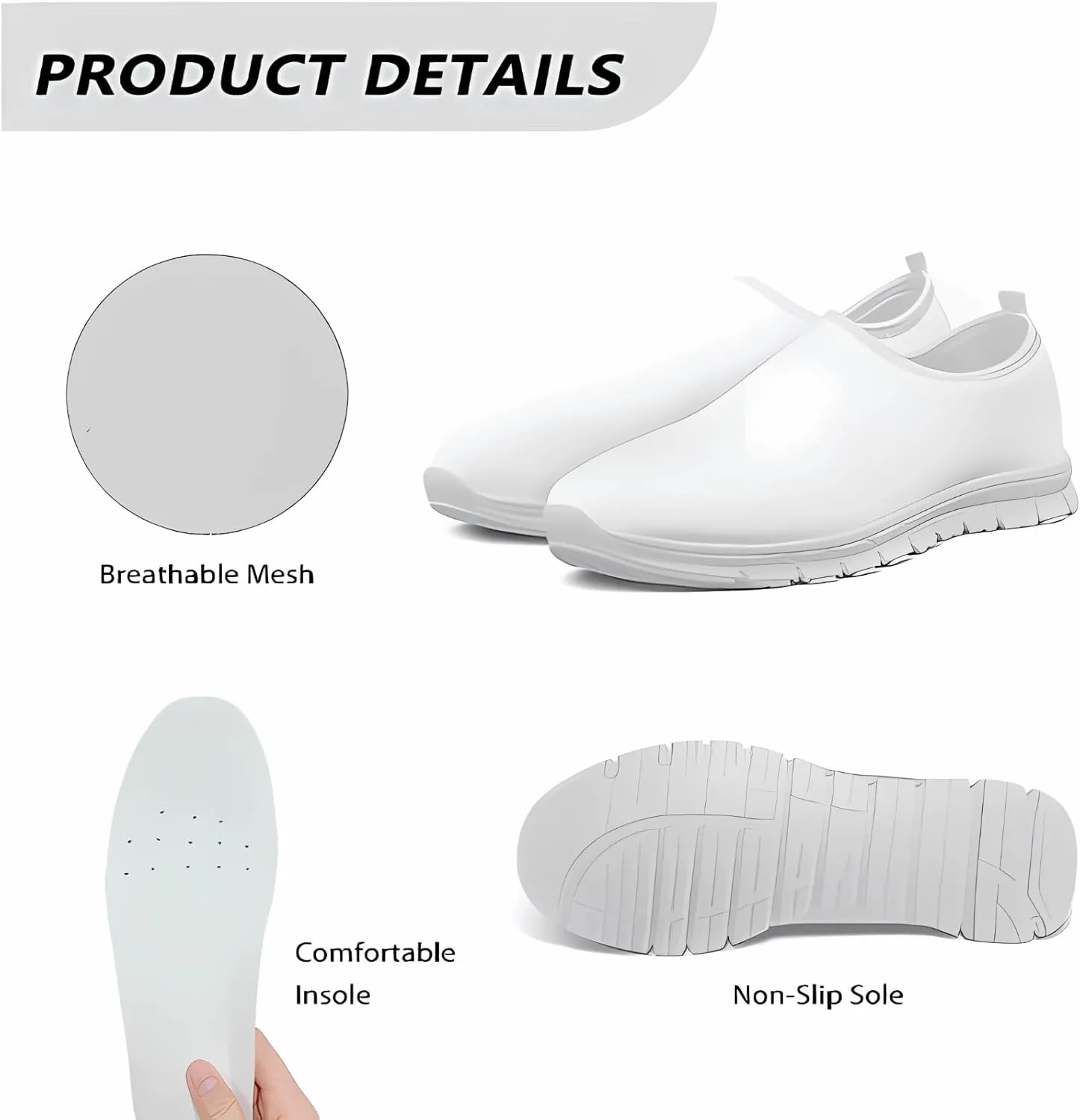Slip On Tennis Shoes Women Soft Various Styles Black Edge