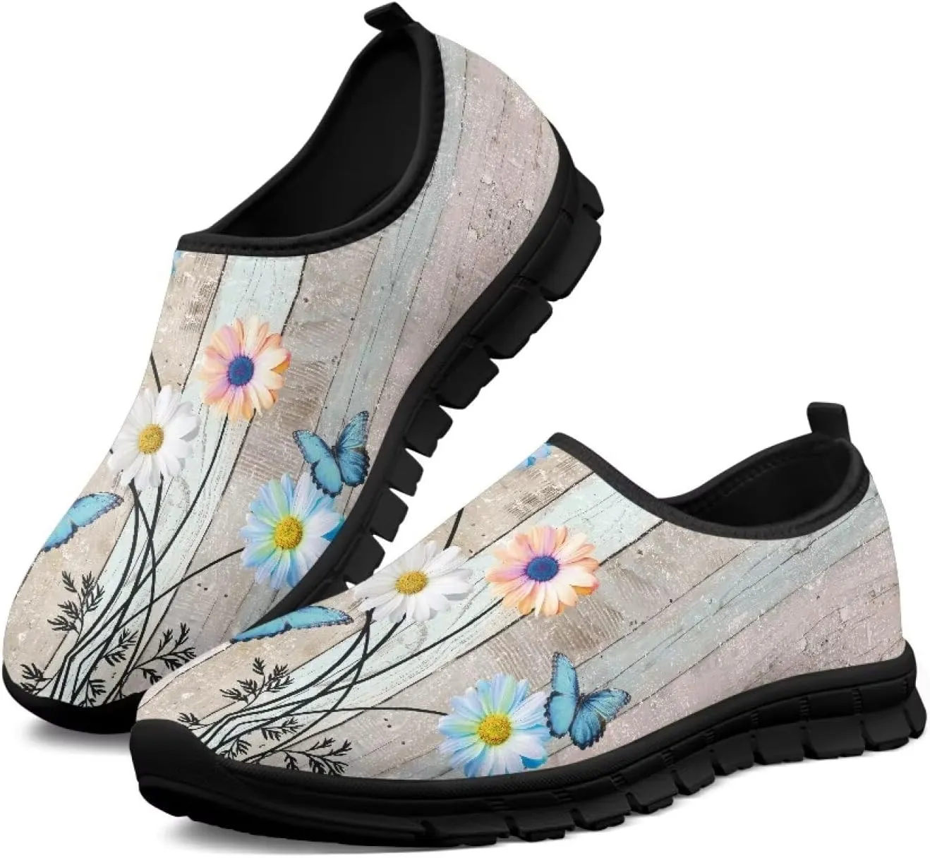 Slip On Tennis Shoes Women Soft Various Styles Black Edge