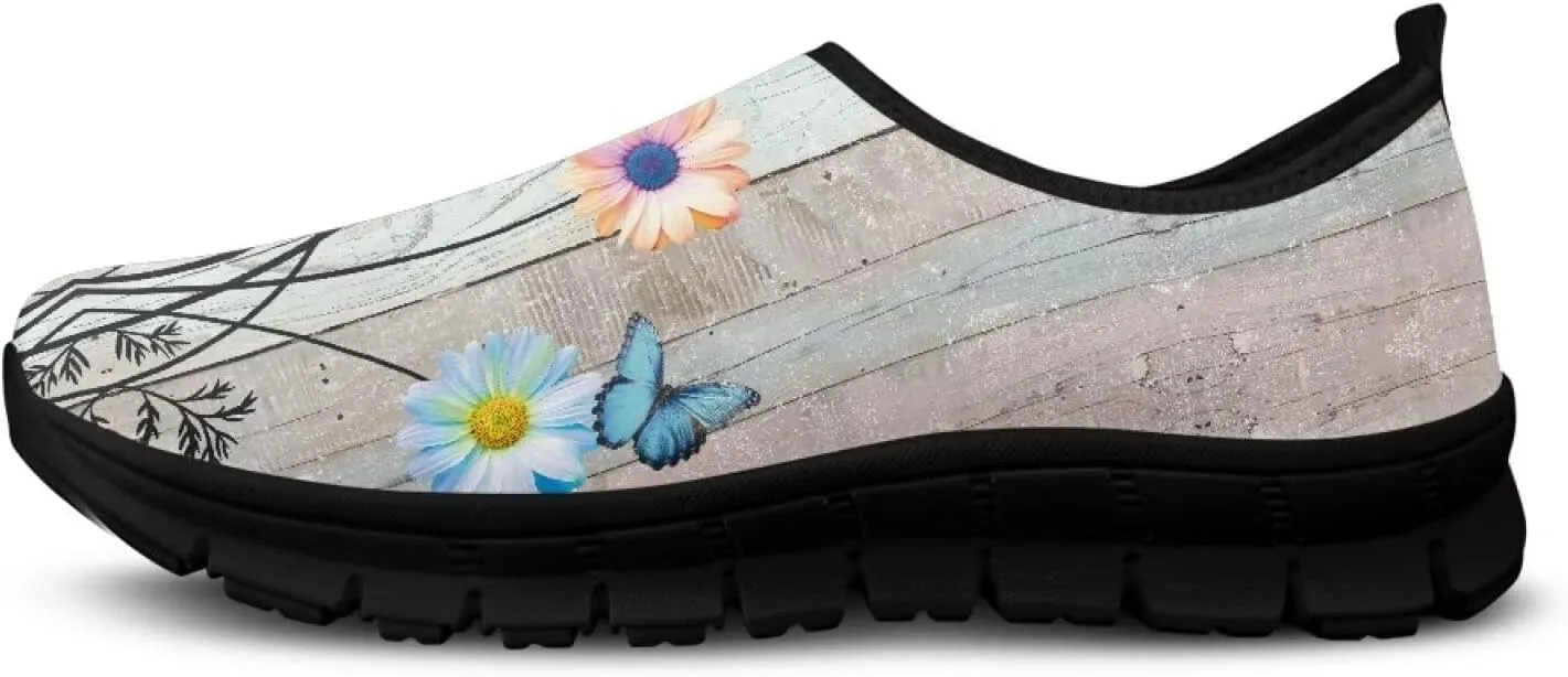 Slip On Tennis Shoes Women Soft Various Styles Black Edge