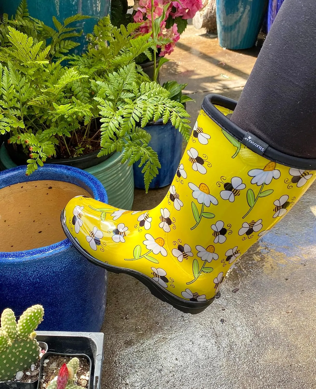 Sloggers Waterproof Garden Rain Boots for Women - Cute Mid-Calf Mud & Muck Boots with Premium Comfort Support Insole