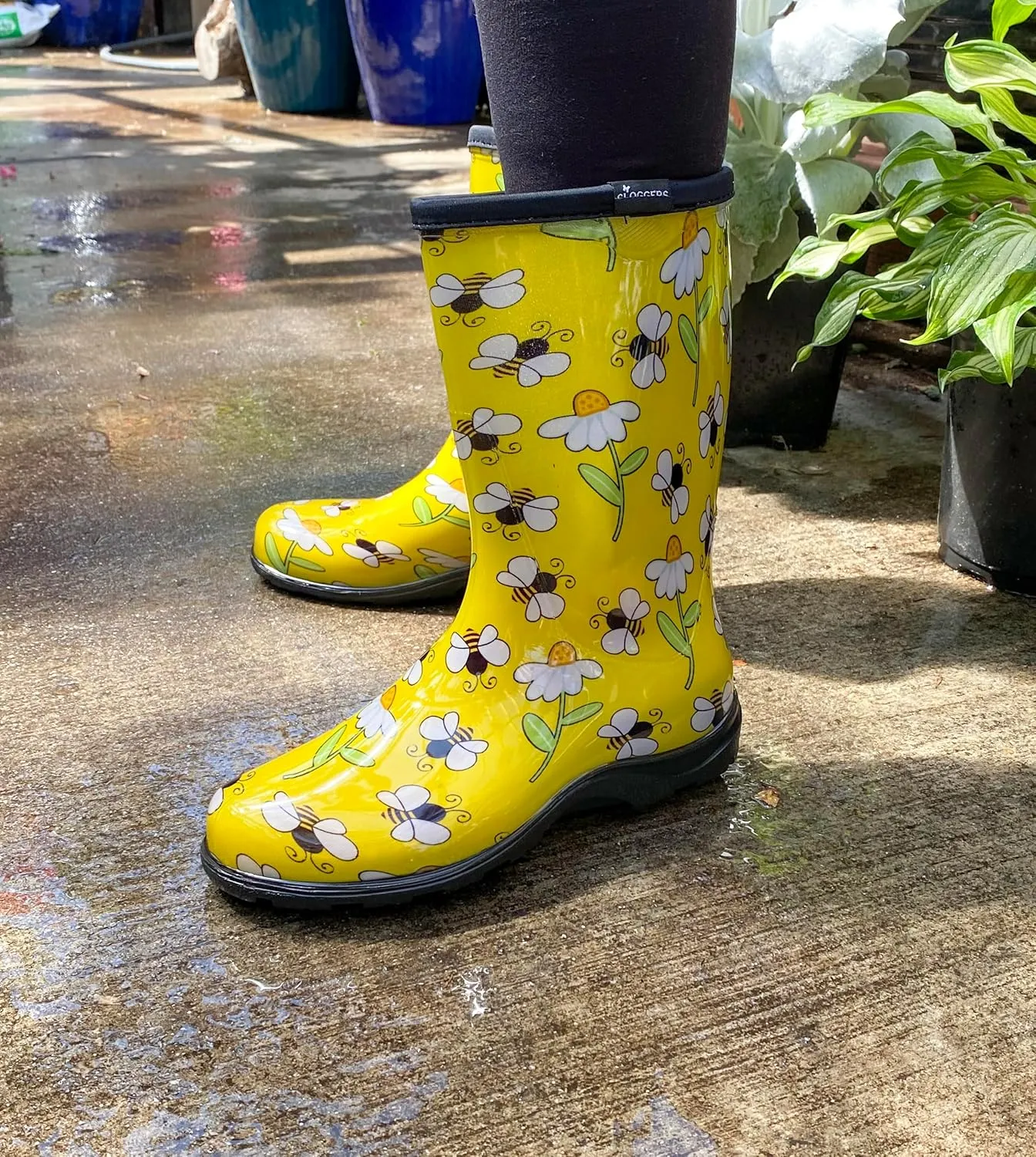 Sloggers Waterproof Garden Rain Boots for Women - Cute Mid-Calf Mud & Muck Boots with Premium Comfort Support Insole