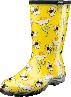 Sloggers Waterproof Garden Rain Boots for Women - Cute Mid-Calf Mud & Muck Boots with Premium Comfort Support Insole