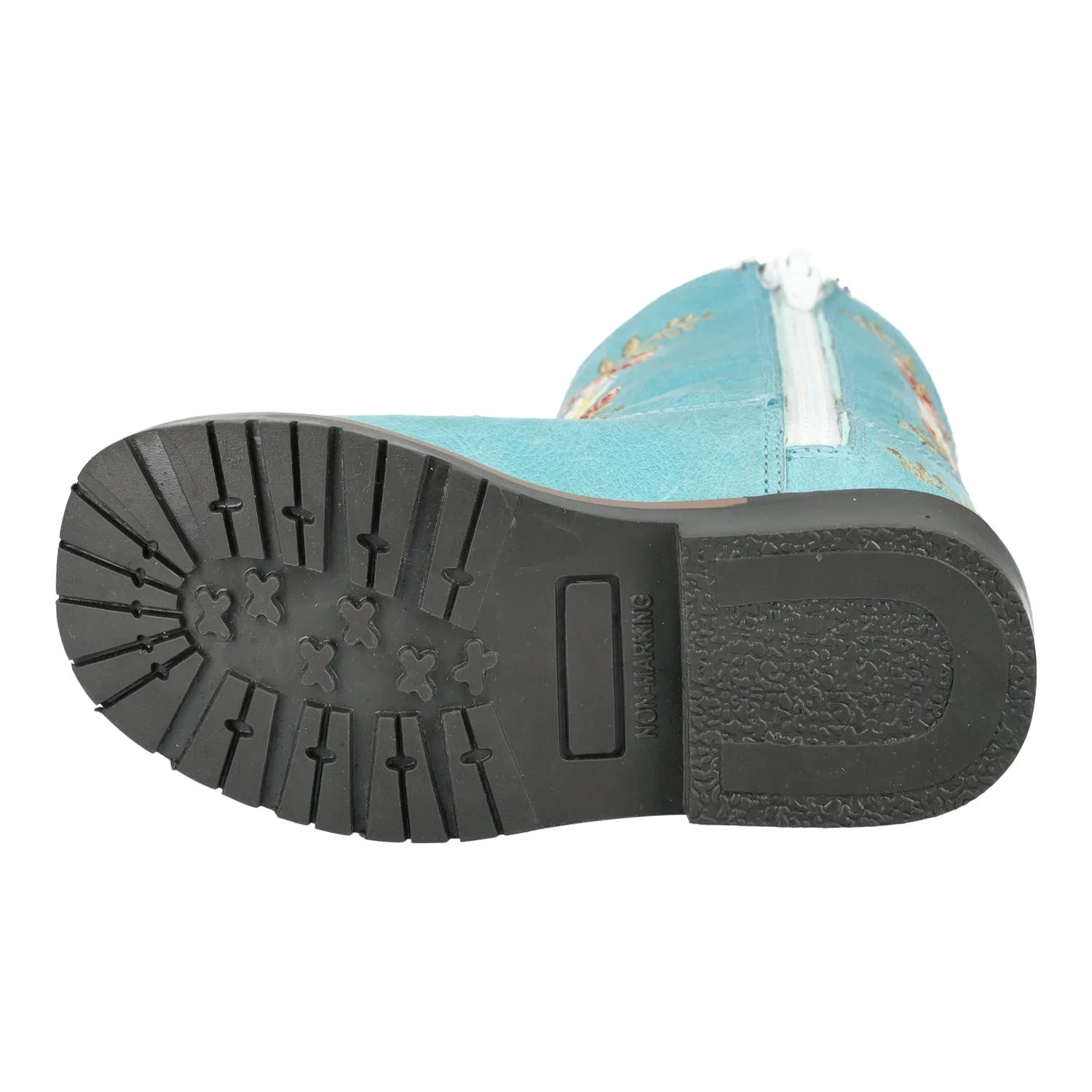 Smoky Mountain Boots Toddler Girls Autry Turquoise Leather Cowboy Boots