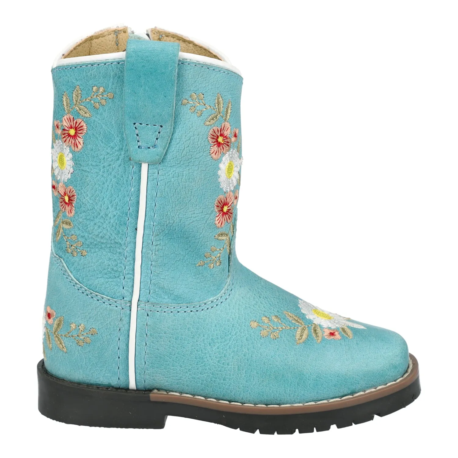 Smoky Mountain Boots Toddler Girls Autry Turquoise Leather Cowboy Boots