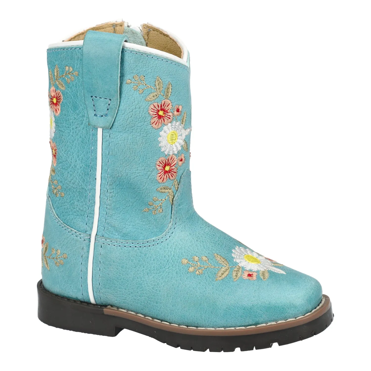 Smoky Mountain Boots Toddler Girls Autry Turquoise Leather Cowboy Boots