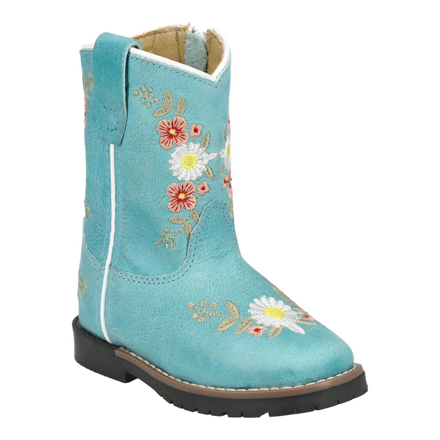 Smoky Mountain Boots Toddler Girls Autry Turquoise Leather Cowboy Boots