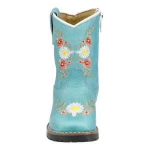 Smoky Mountain Boots Toddler Girls Autry Turquoise Leather Cowboy Boots