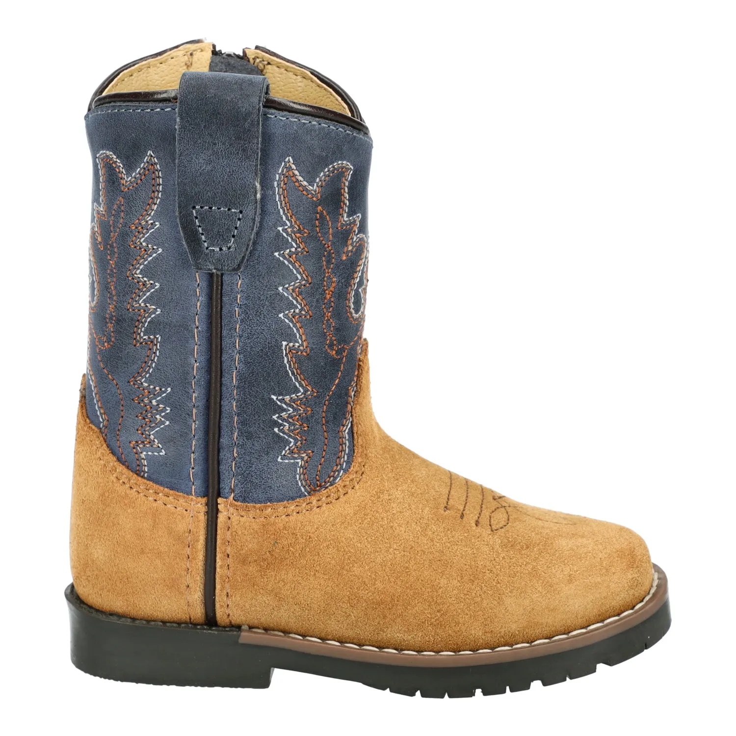 Smoky Mountain Boots Toddler Unisex Autry Tan/Blue Leather Cowboy Boots