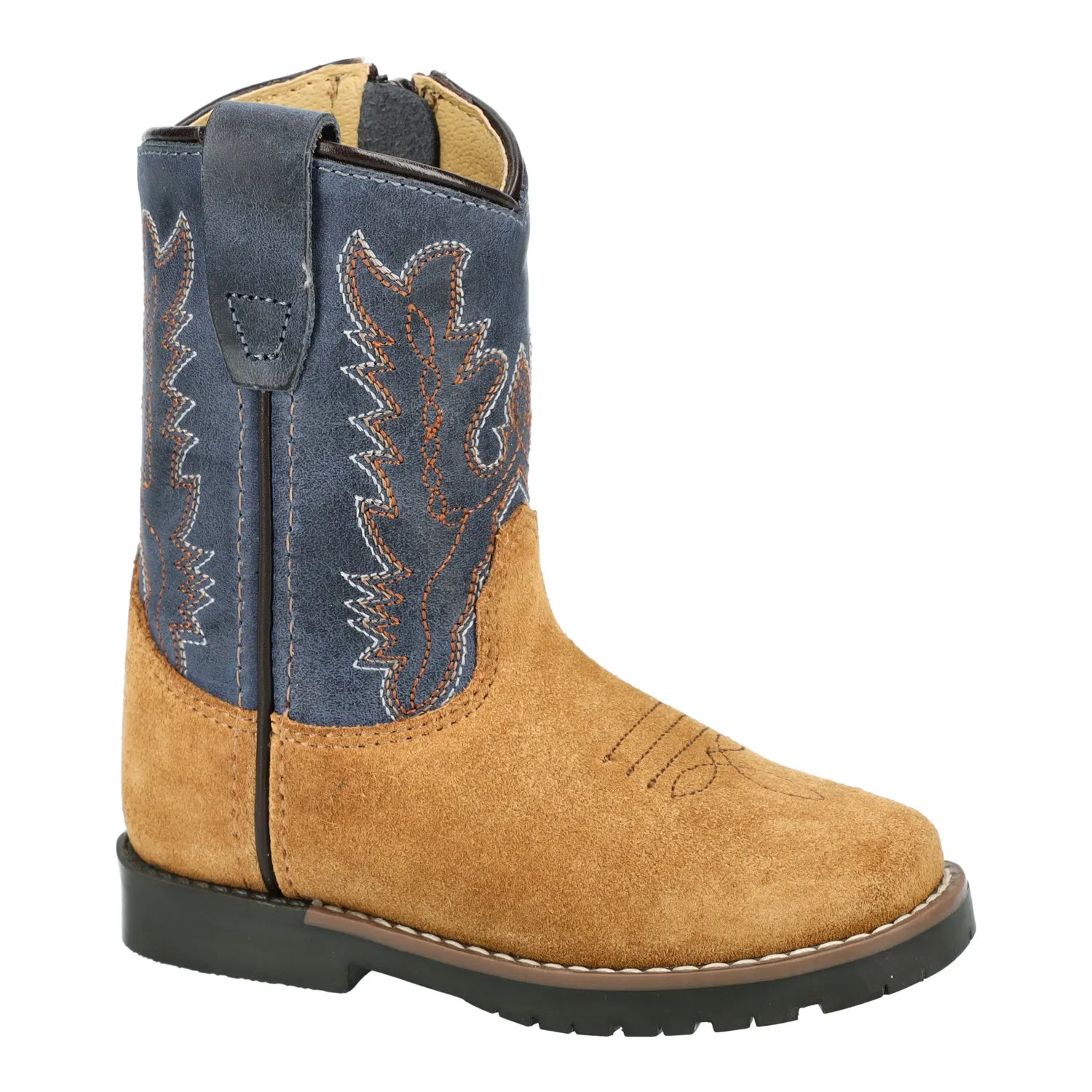 Smoky Mountain Boots Toddler Unisex Autry Tan/Blue Leather Cowboy Boots