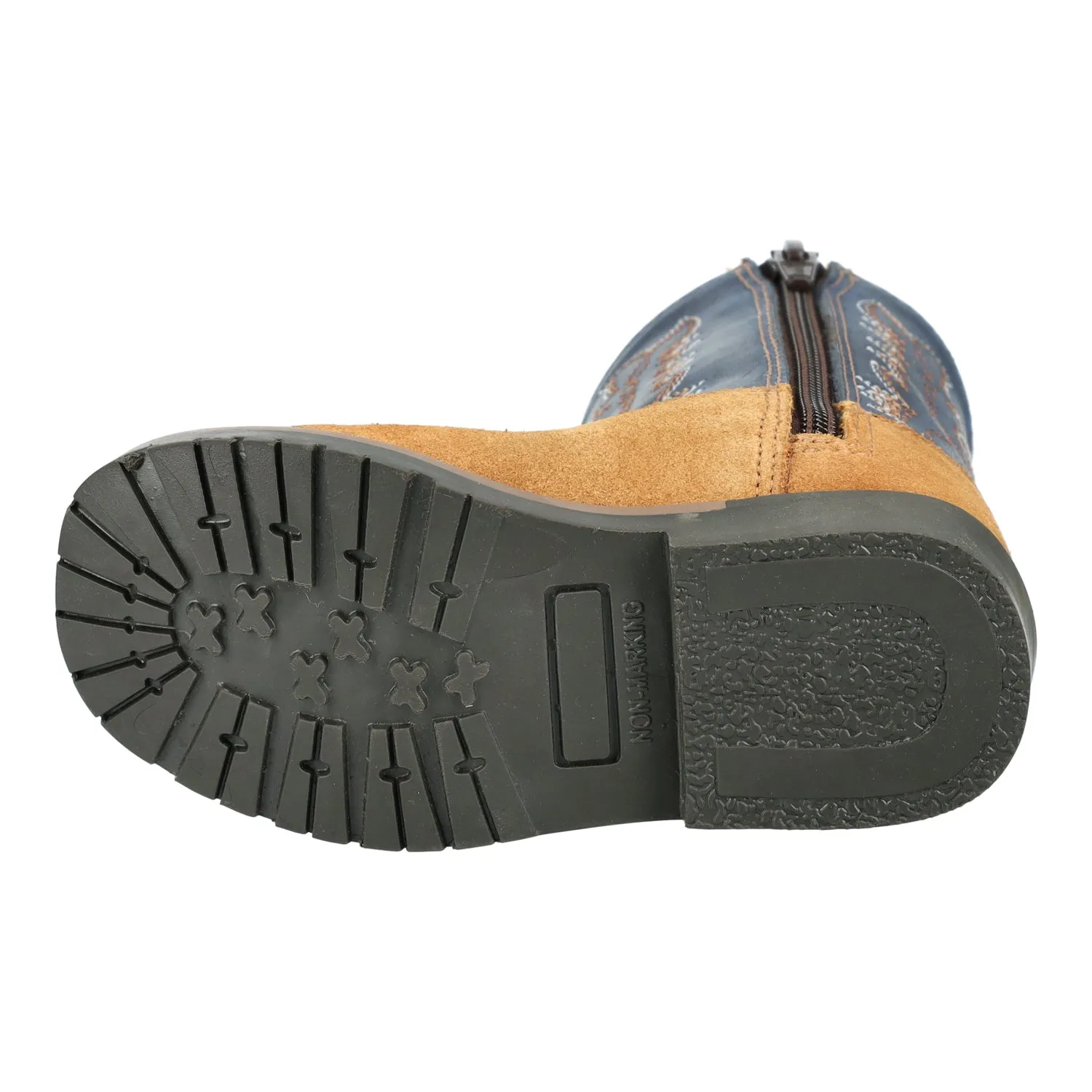 Smoky Mountain Boots Toddler Unisex Autry Tan/Blue Leather Cowboy Boots