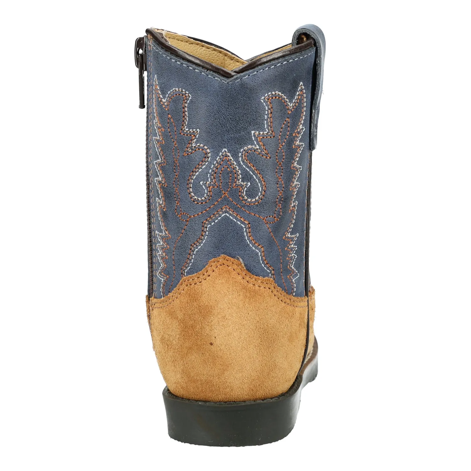 Smoky Mountain Boots Toddler Unisex Autry Tan/Blue Leather Cowboy Boots