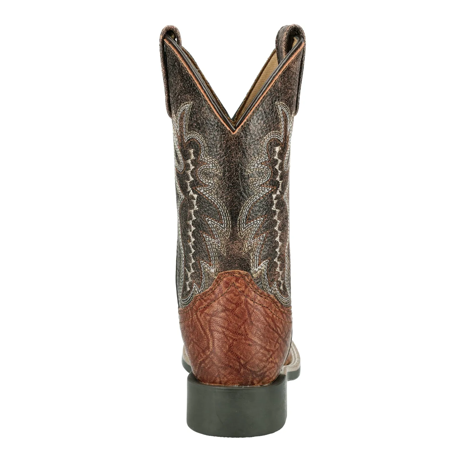 Smoky Mountain Boots Youth Unisex Presley Cognac/Vtg Brown Leather Cowboy Boots