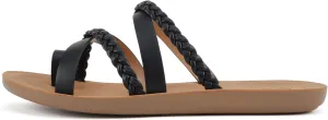 Soda ISABEL ~Women Fashion Comfortable Slip On Flat Cross bands Toe Ring Fashion Sandals