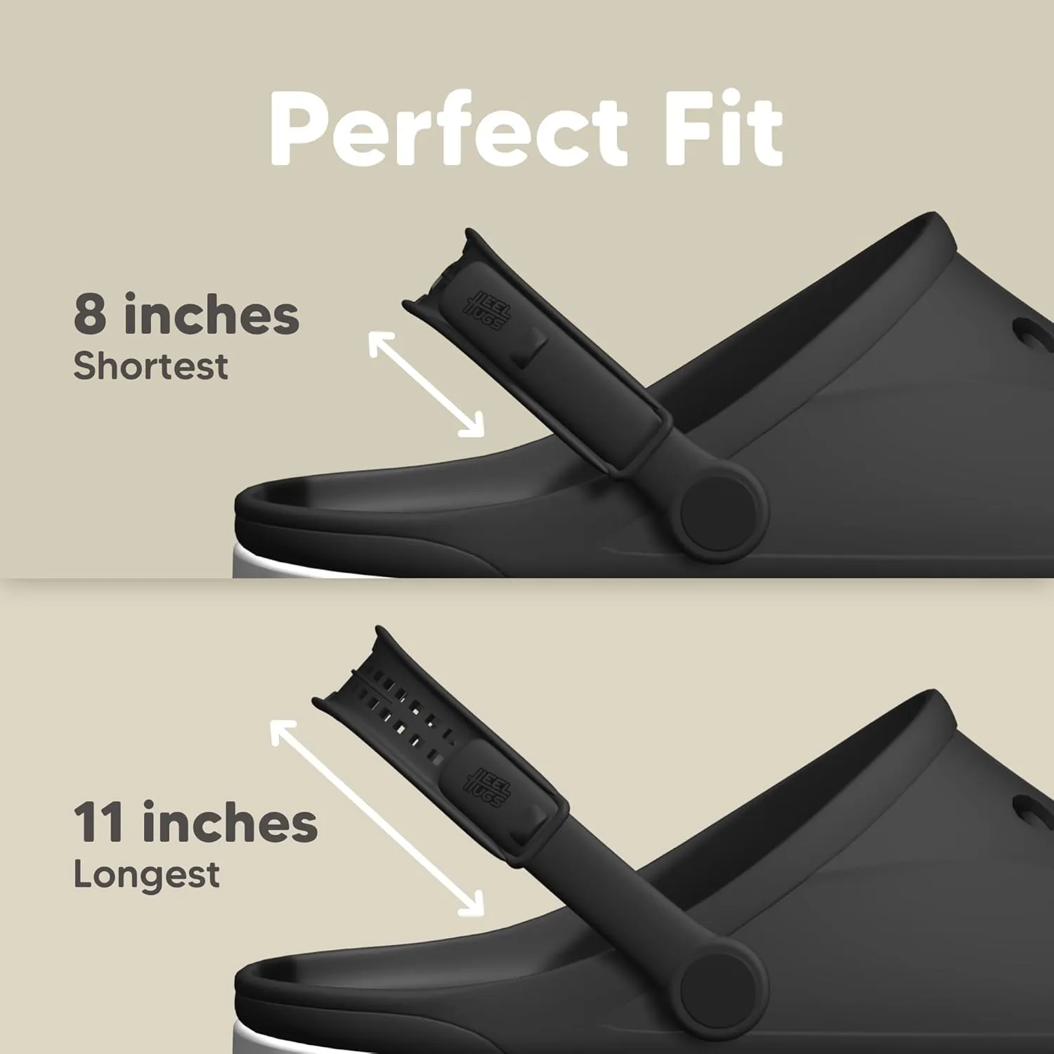 Soft, Adjustable Heel Strap for Crocs – Waterproof, no Velcro Design