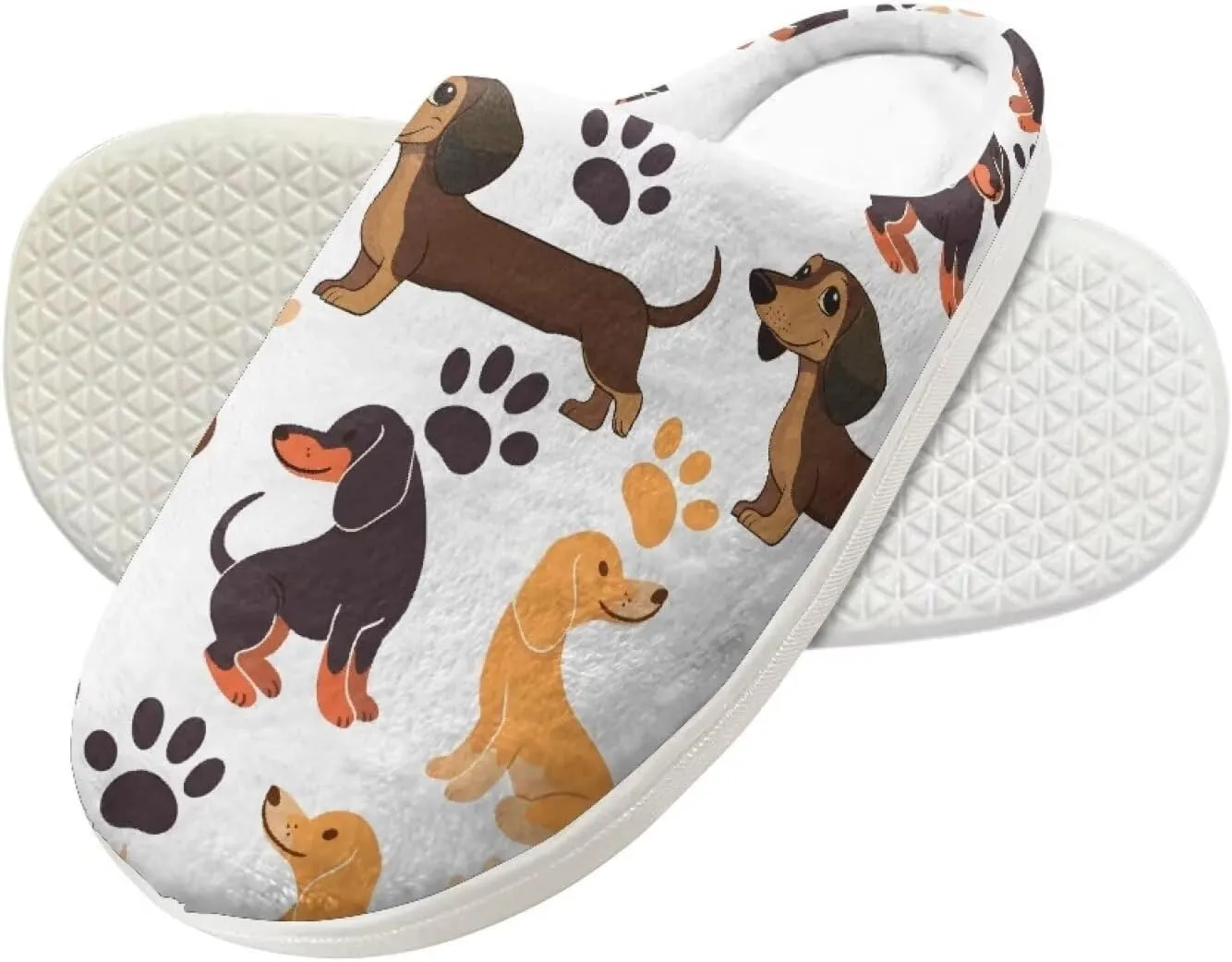 Soft Cozy Slippers for Girls Comfort Warm Home Shoes Cute Animals Print House Slippers Non Slip Plush Slippers Washable for Indoor Outdoor US 9-15