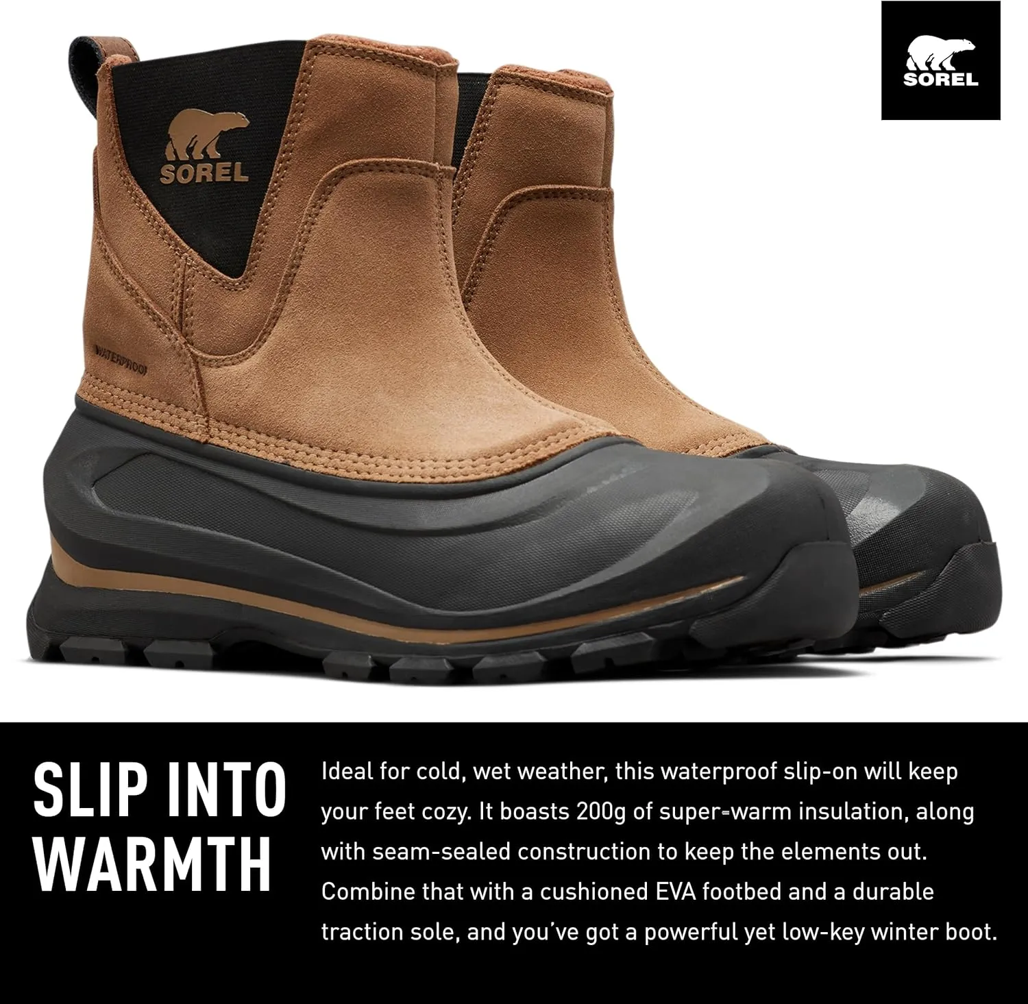SOREL Men's Buxton Pull On Waterproof Boot