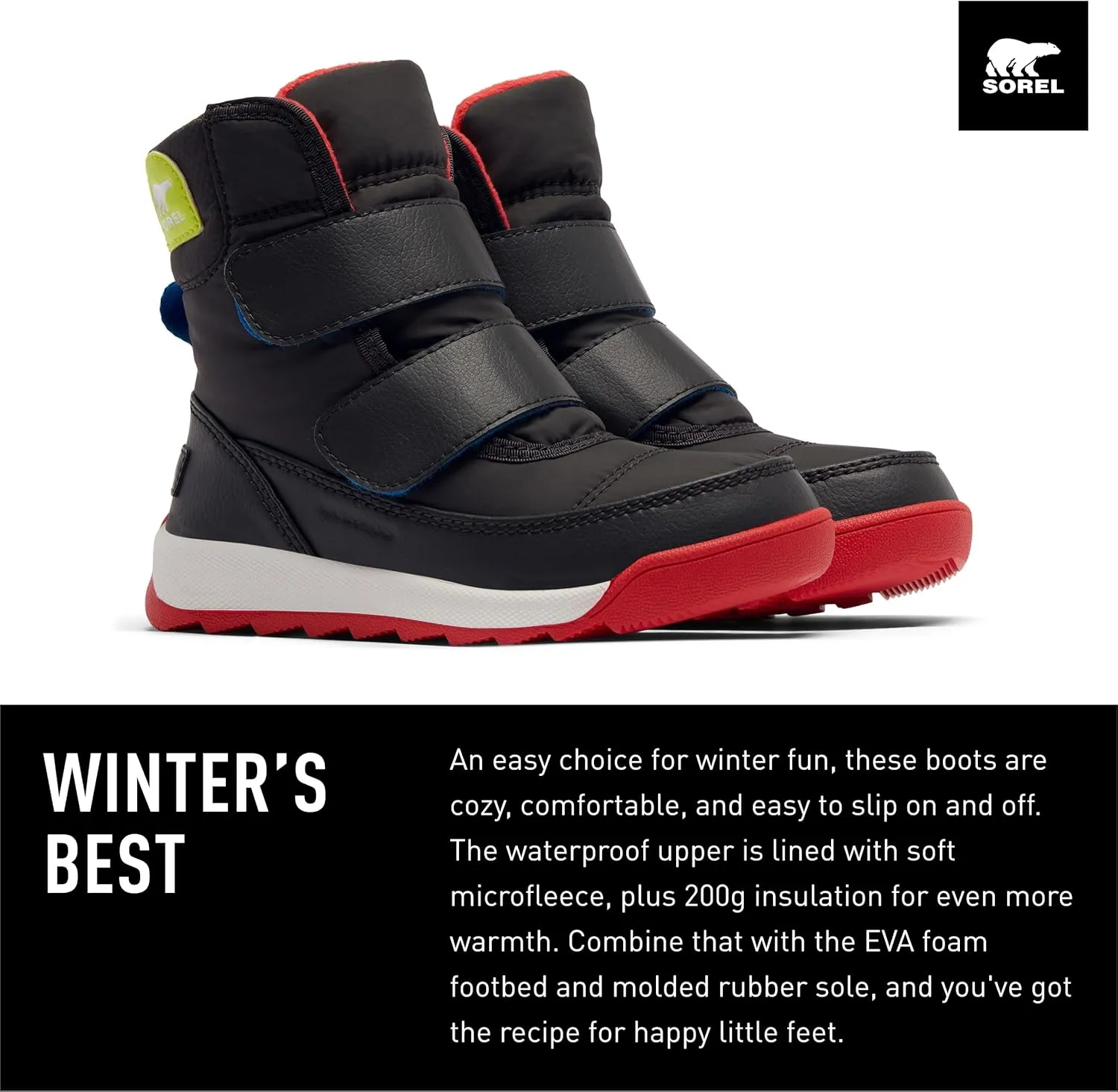 Sorel Unisex-Child Whitney II Strap Waterproof Snow Boot