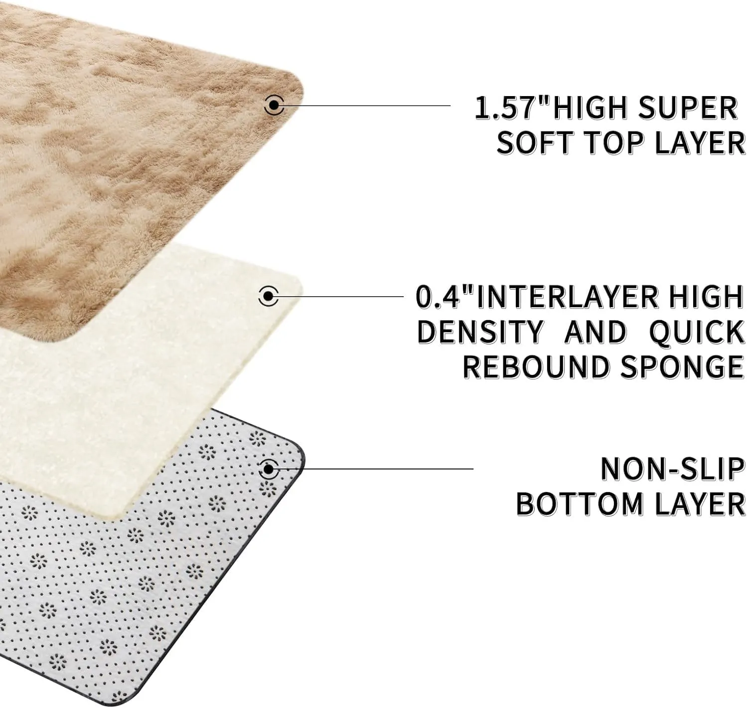 Sour Lemon 8x10 Area Rugs for Bedroom, Living Room Fluffy Rug, Large Area Rug Shag Shaggy Carpet Soft Plush Furry Bedside Rugs, Machine Washable Area Rugs for Kids Girls Boys Home Decor Anti Slip