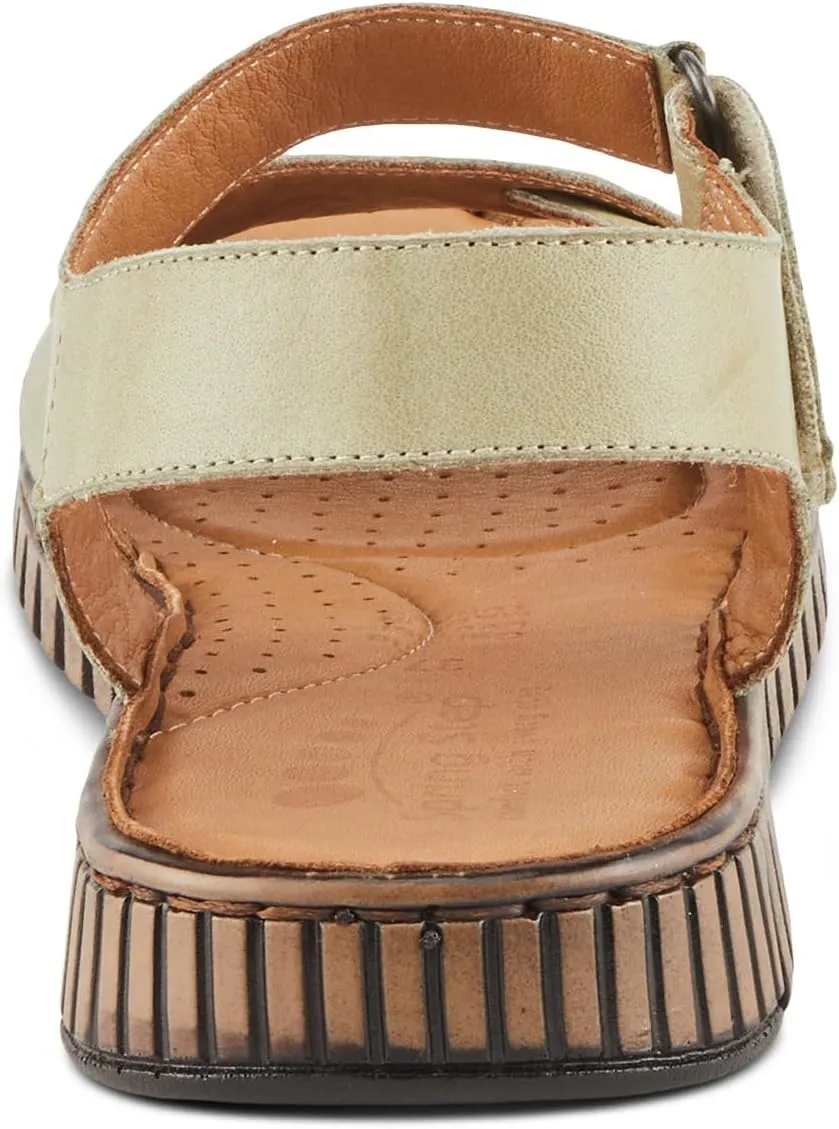Spring Step NOCHELLA Women's Soft Leather Sandals - Hook and Loop Closure, All-Day Comfort