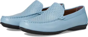 Stacy Adams Men's Conroy Moc Toe Driver Loafer, Light Blue, 13