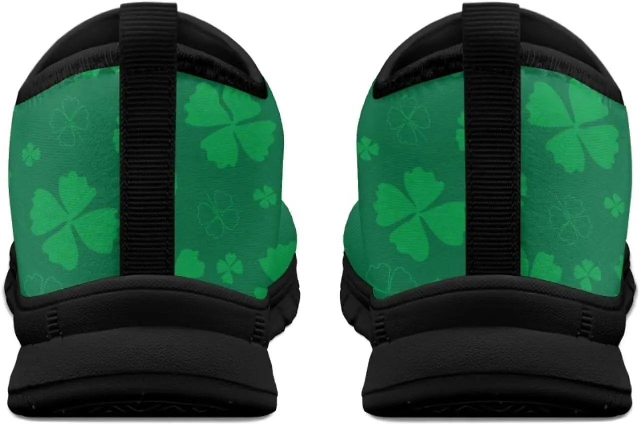St.Patrick's Day Womens Loafer Flat Shoes Lightweight Classic Slip On Ladies Driving Sneakers - Green