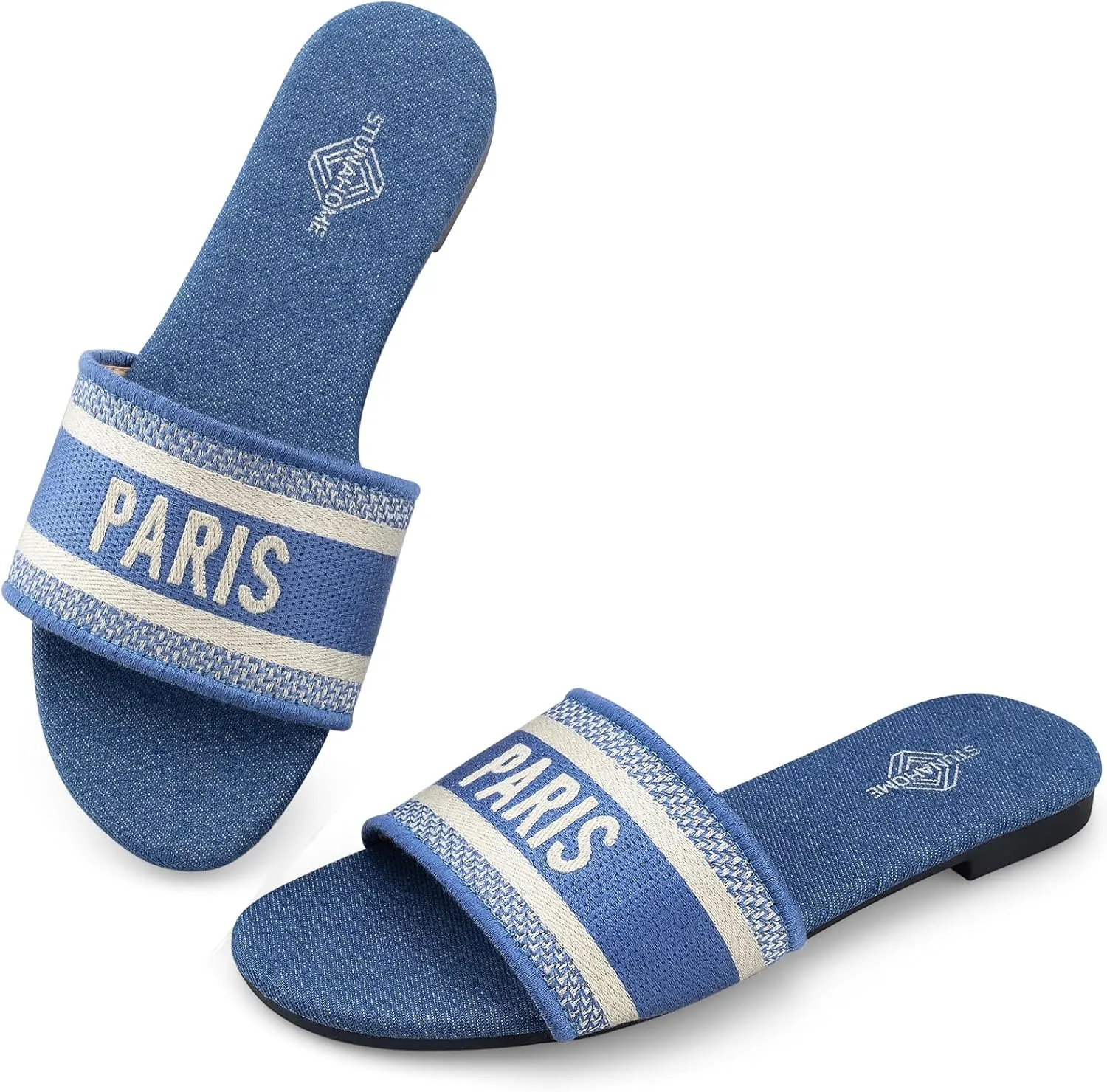 STUNAHOME Summer Flat Sandals for Women Fashion slide Sandals Womens