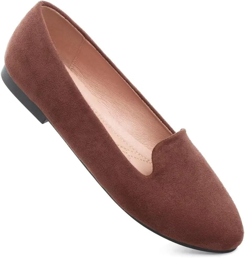 Stunner Women's Flats Classic Candy Colored Cute Slip On Ballet Shoes Soft Solid Dress Flat Shoes