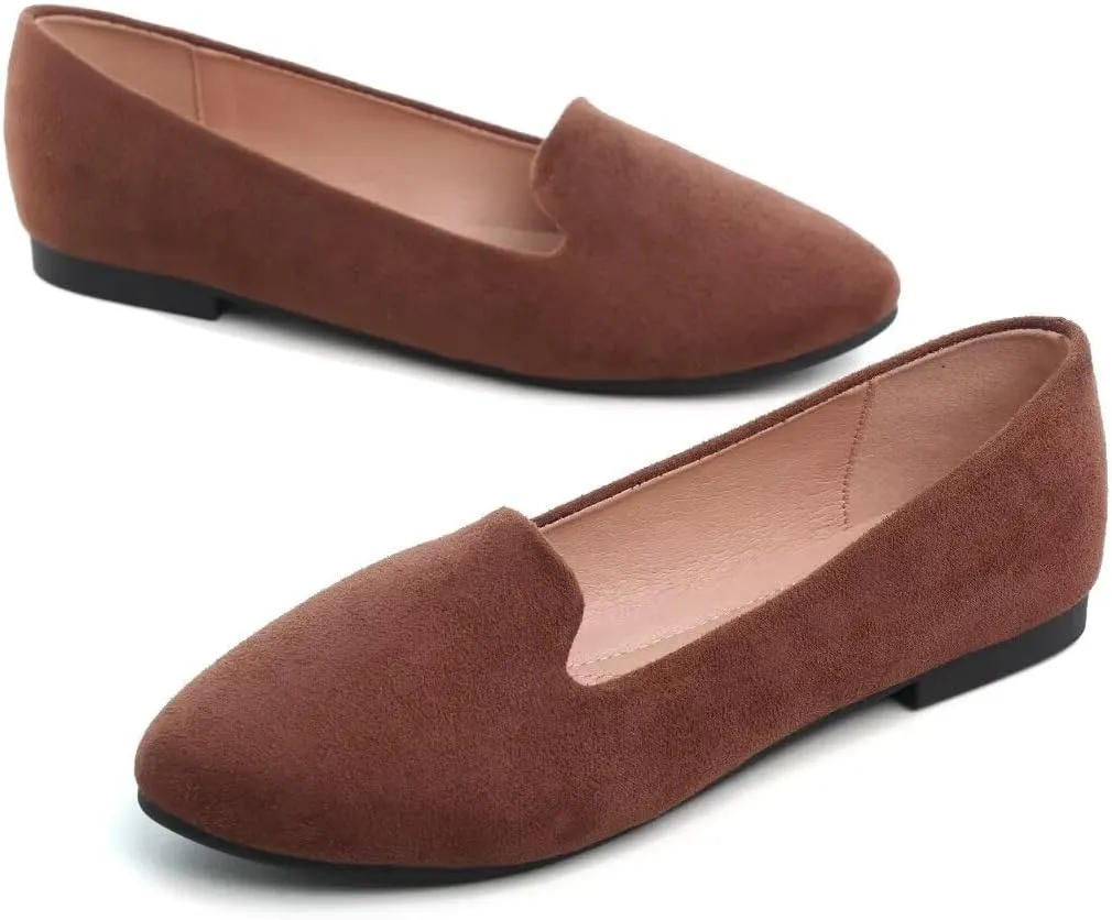 Stunner Women's Flats Classic Candy Colored Cute Slip On Ballet Shoes Soft Solid Dress Flat Shoes
