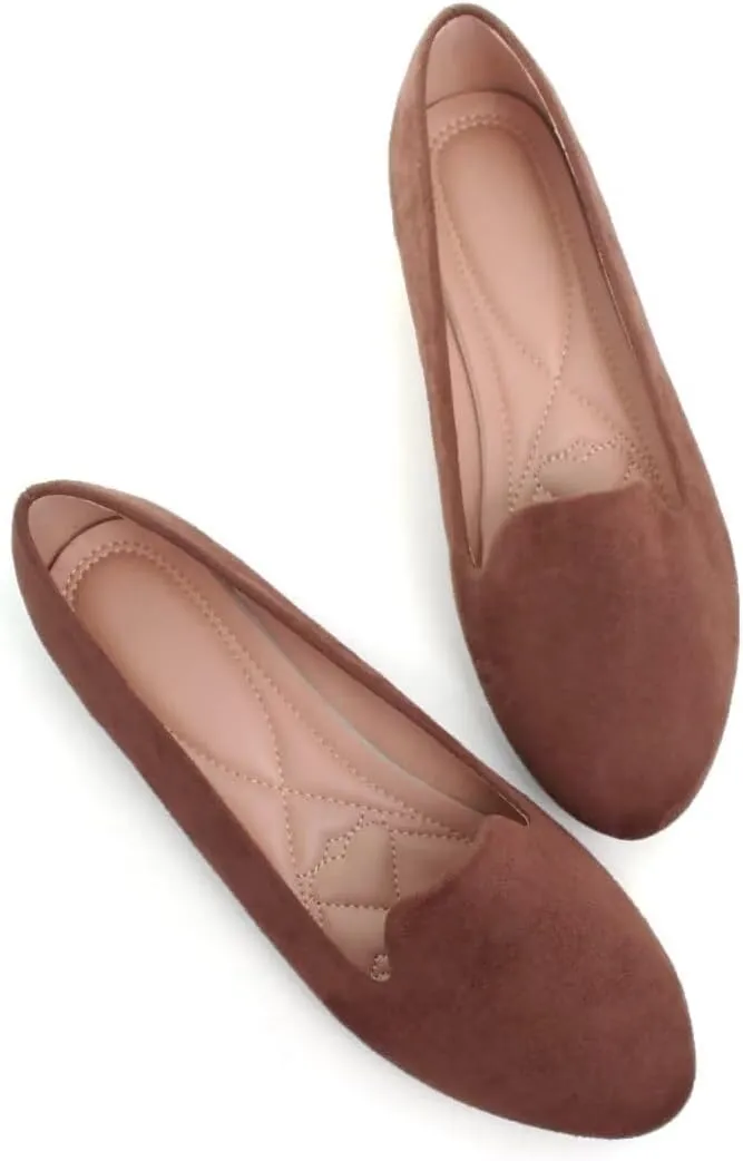 Stunner Women's Flats Classic Candy Colored Cute Slip On Ballet Shoes Soft Solid Dress Flat Shoes
