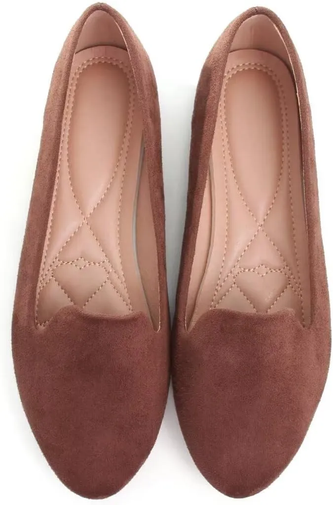 Stunner Women's Flats Classic Candy Colored Cute Slip On Ballet Shoes Soft Solid Dress Flat Shoes