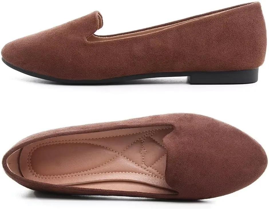 Stunner Women's Flats Classic Candy Colored Cute Slip On Ballet Shoes Soft Solid Dress Flat Shoes