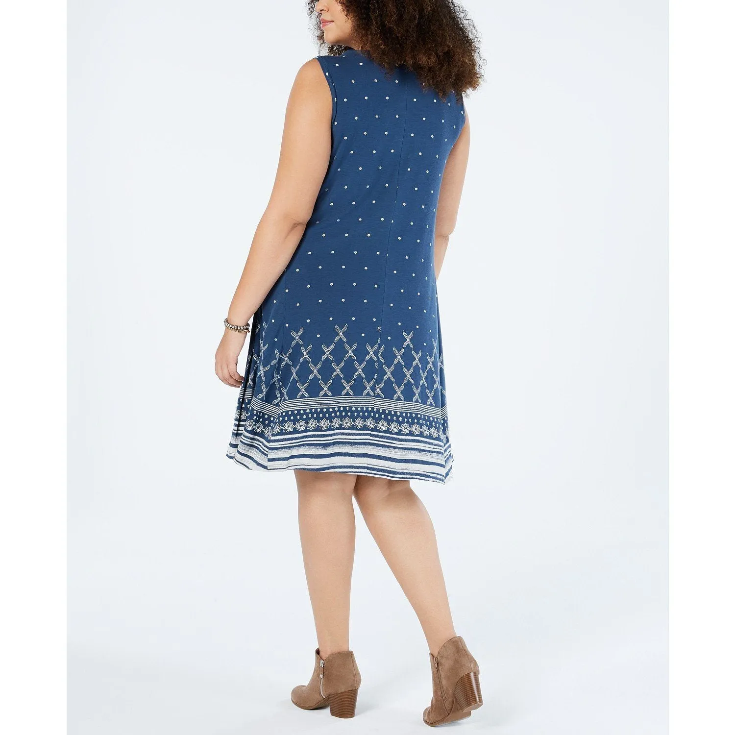 Style & Co Plus Size Printed Swing Dress