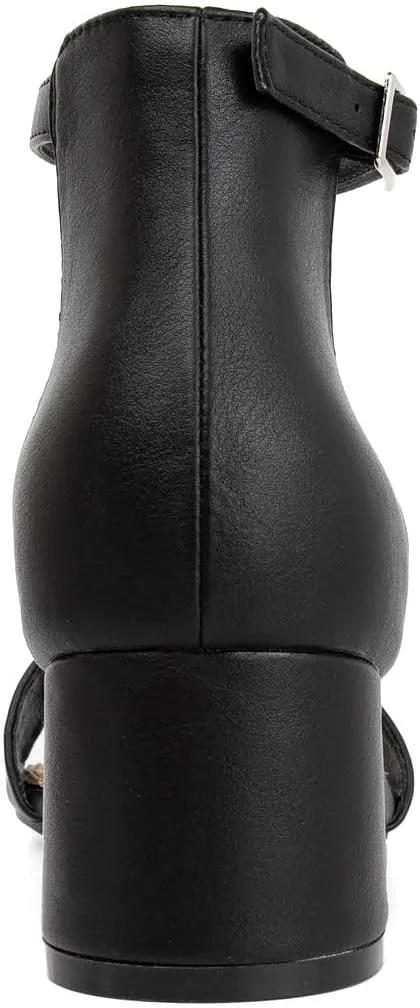 Sugar Women's Block Heel Sandals – Open Toe, Ankle Strap, Comfortable Dress Shoes for Weddings & Casual Wear